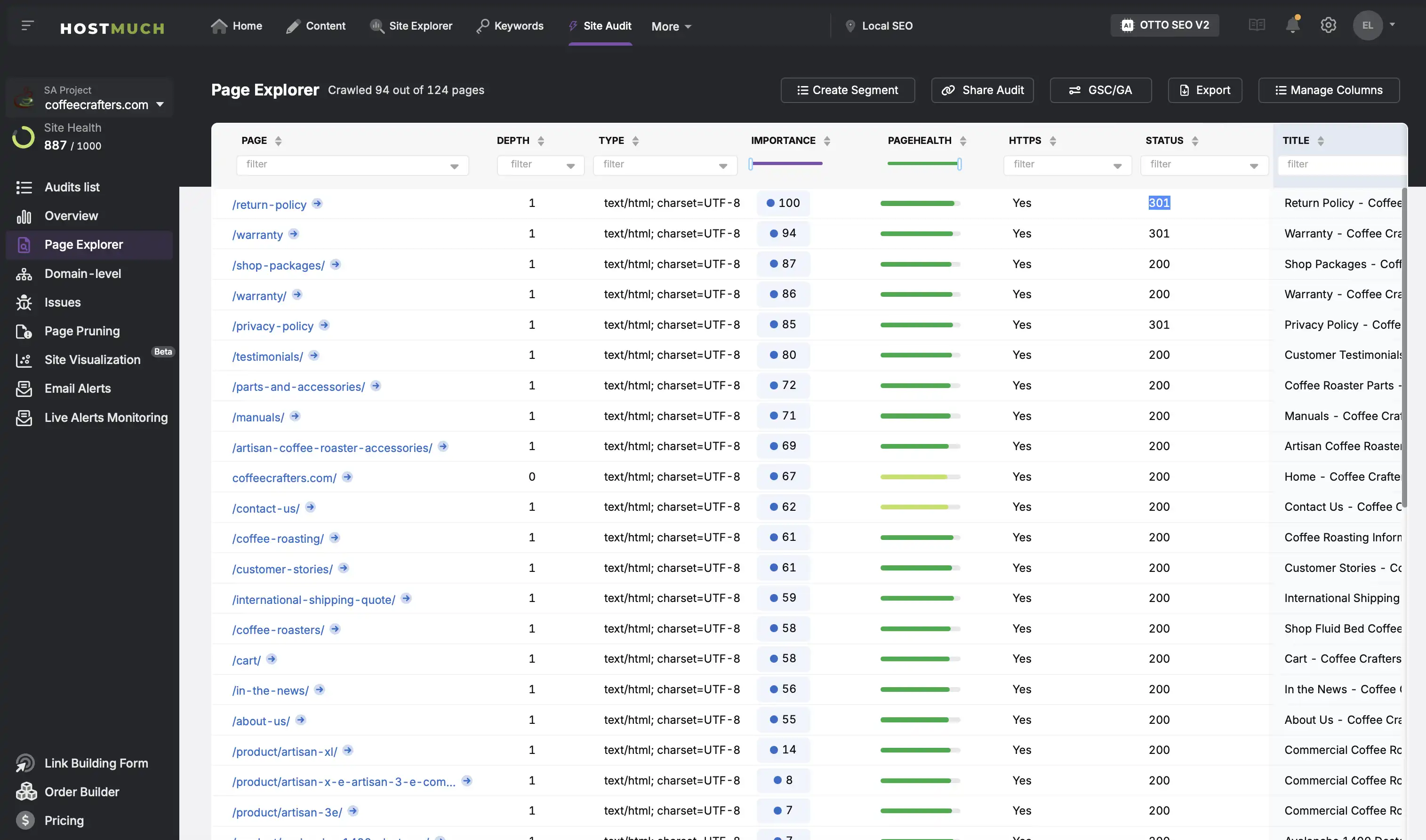 seo page explorer